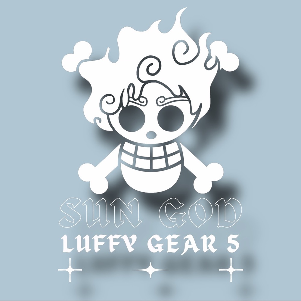 One Piec Luffy Sun God Gear 5 Vinyl Decal Laptop Sticker Car Decal